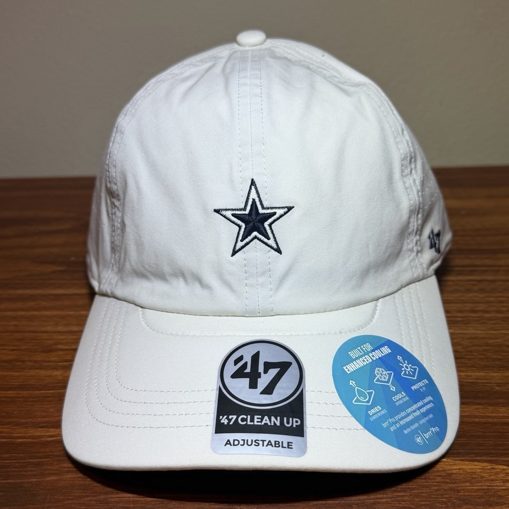 '47 Brand Dallas Cowboys NFL brrr° White Breathable Adjustable Hat Cooling Cap